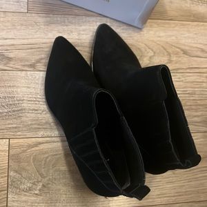 Black suede boots